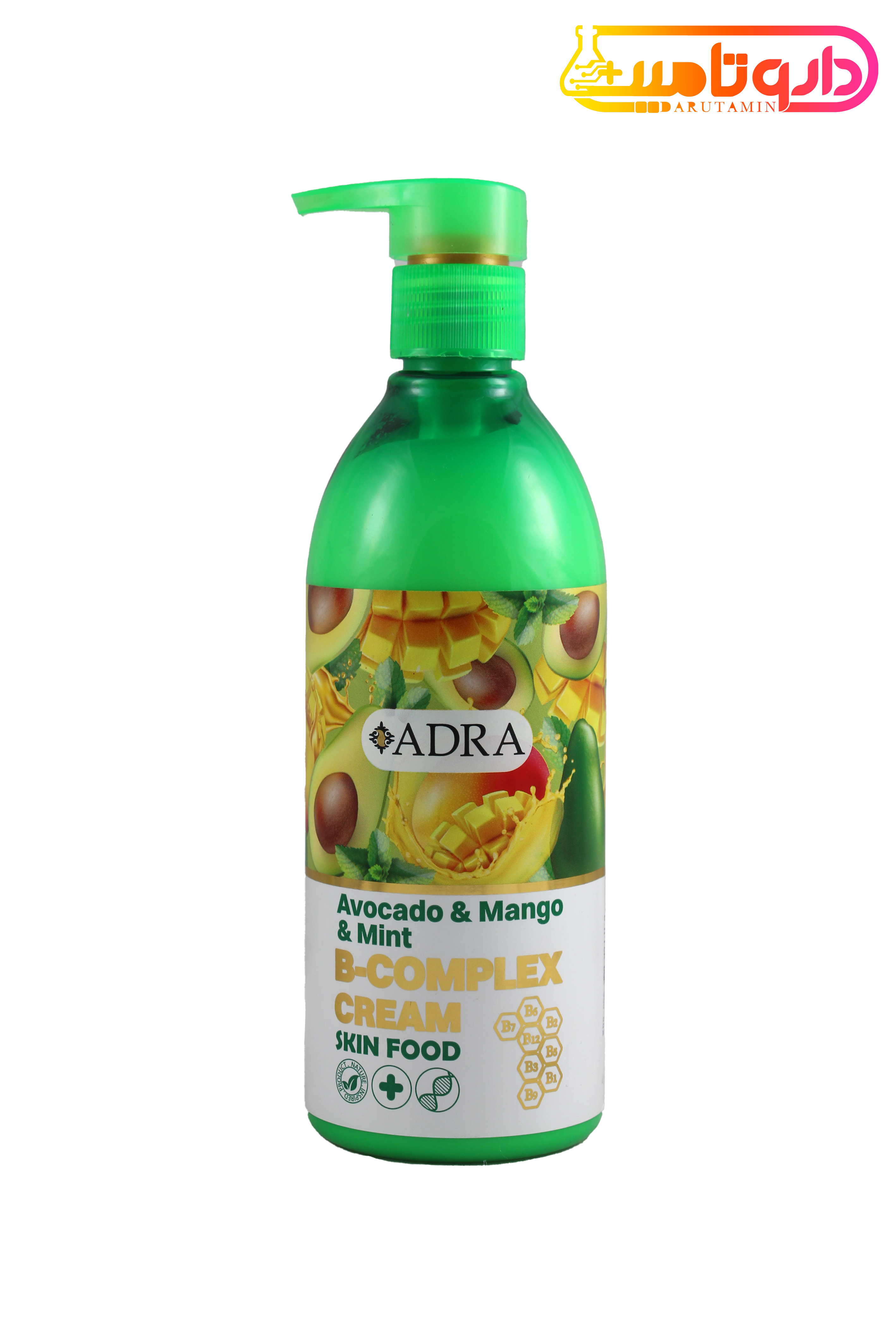 خرید آدرا کرم مرطوب کننده ب کمپلکس دست و بدن حاوی عصاره آووکادو ، انبه ...