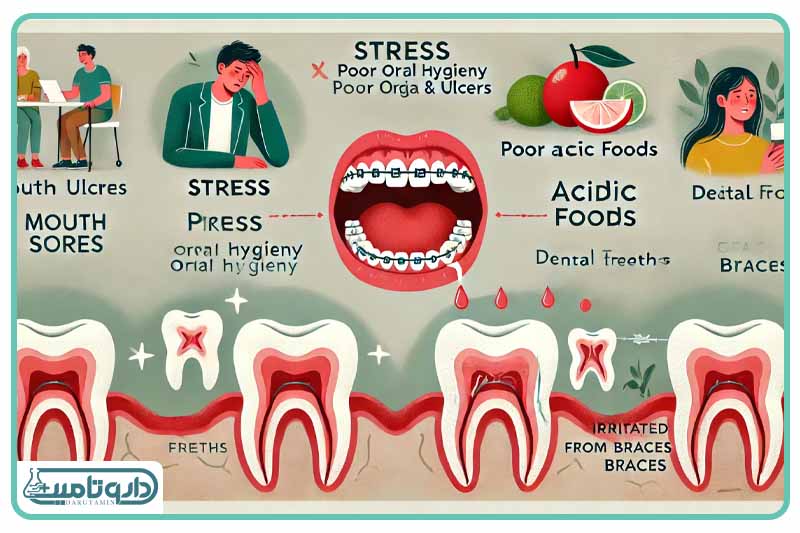 عوامل ایجاد جوش‌ها و زخم‌های دهانی
